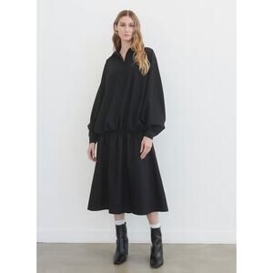 B16 Mossi Wool Batwing Blouson Midi Dress 8 Oversized Neutral‎ Street Punk